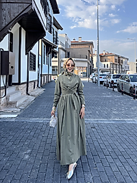 Kendinden Kuşaklı Yandan Cepli Yazlık Elbise